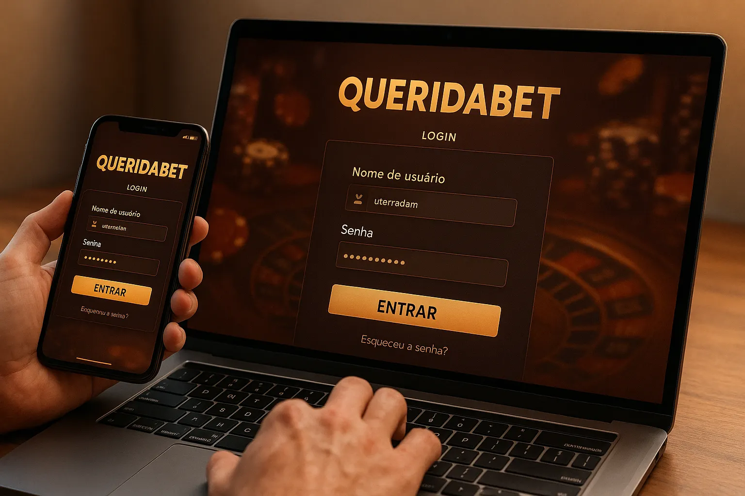 Criar uma nova Conta no plataforma QUERIDABET